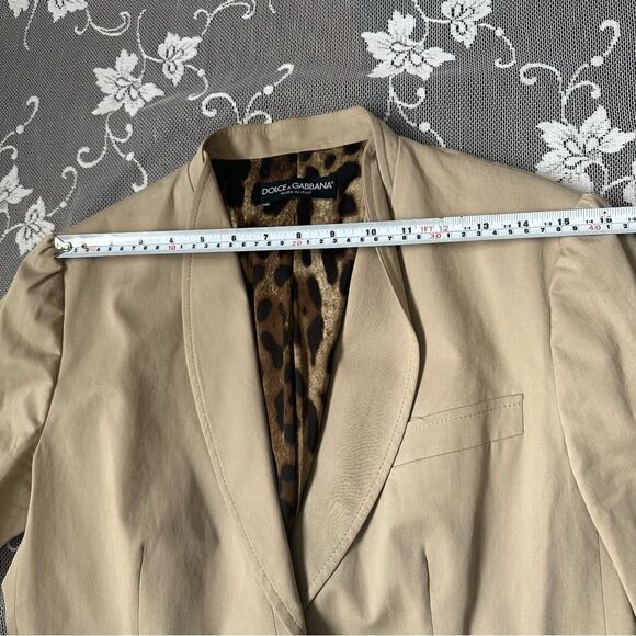 Dolce & Gabbana Tan Single Button Blazer with Shawl Collar Sz 48 Euro - Picture 13 of 16